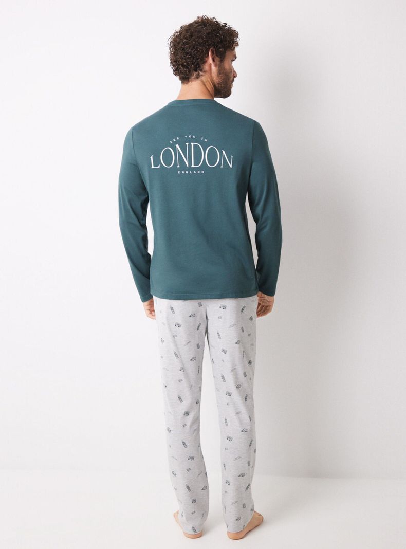 Pijama Largo Algodón London-1