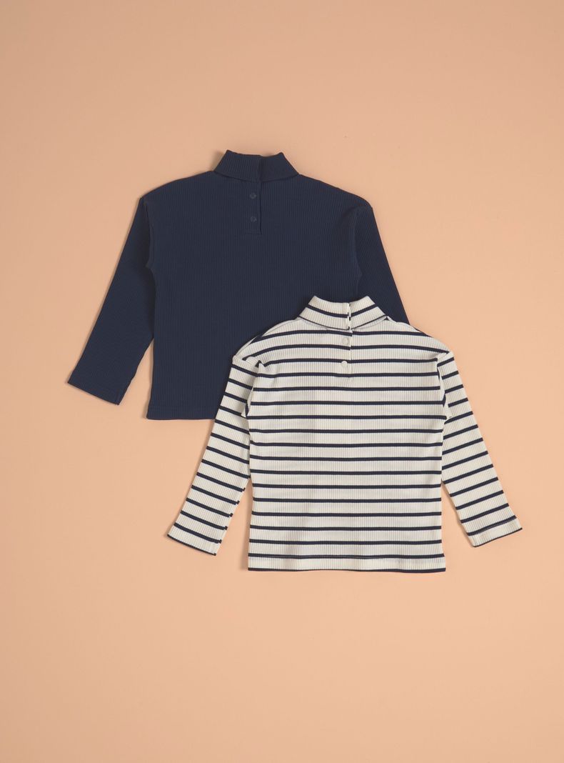 Polera Bi-Pack Liso y Estampado-1