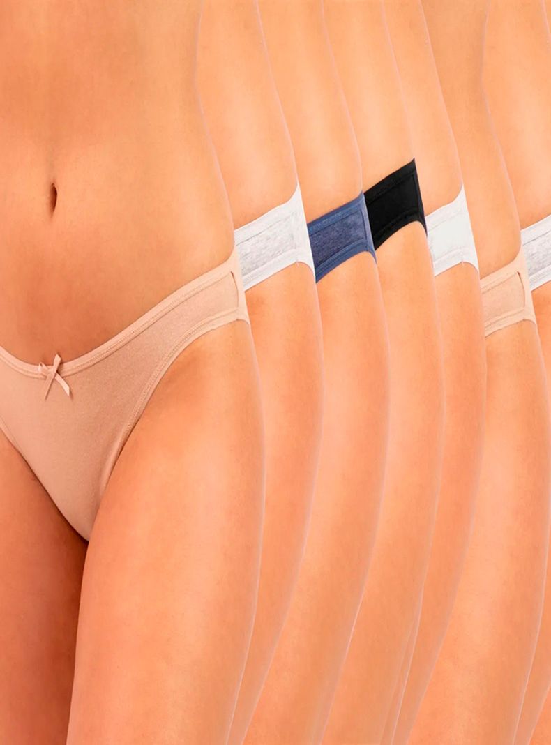 Pack 10 Bikini Estampado Color Algodón-0