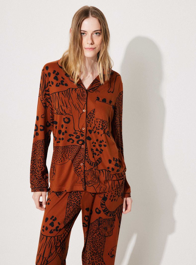 Pijama Camisero Full Print Animals-0