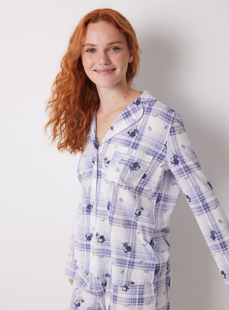 Pijama Camisero Algodón Mafalda-2
