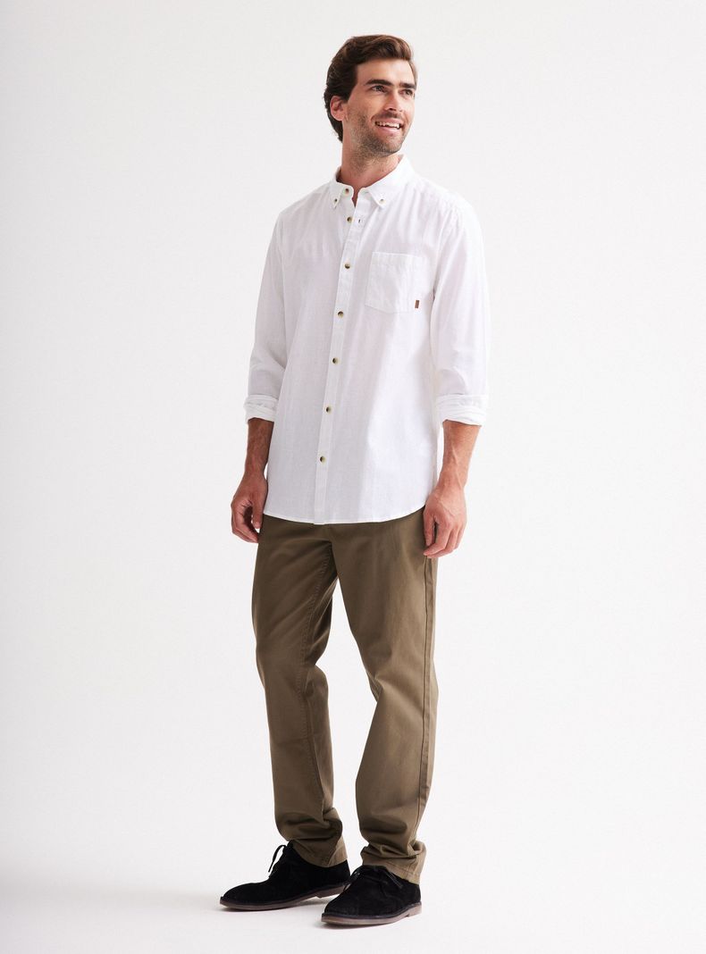 Camisa Manga Larga de Lino-4