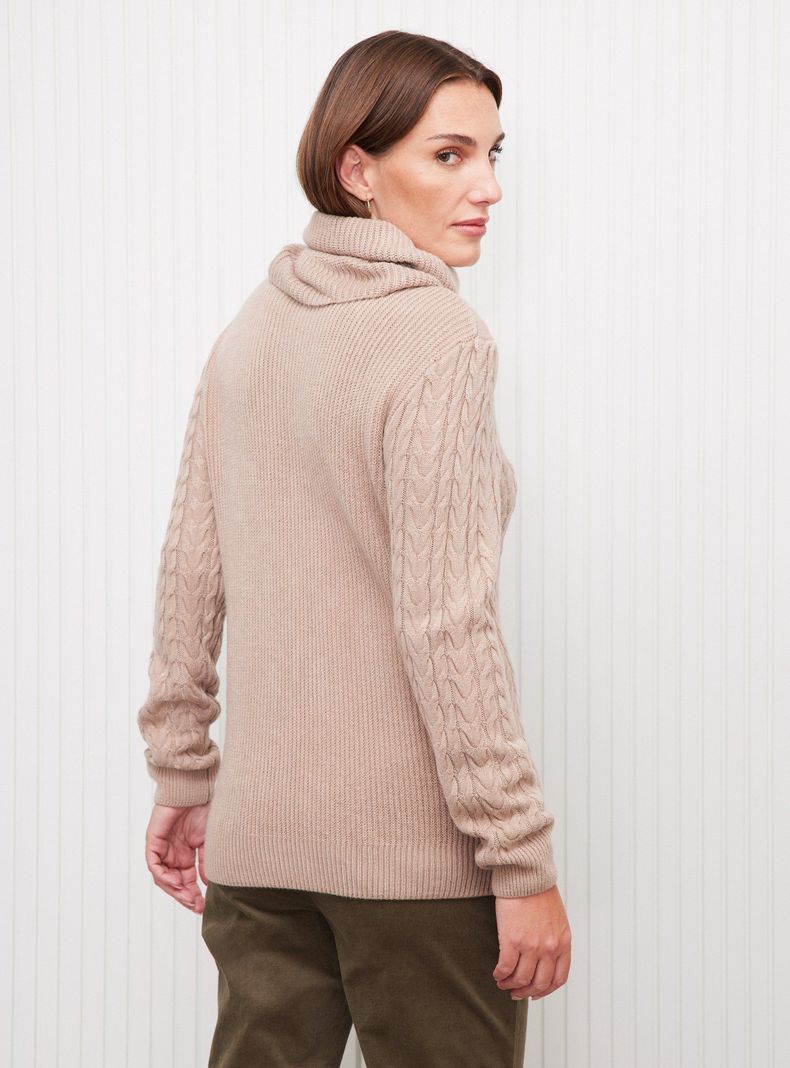 Sweater con Trenzas en Delantero Cuello Tortuga-1