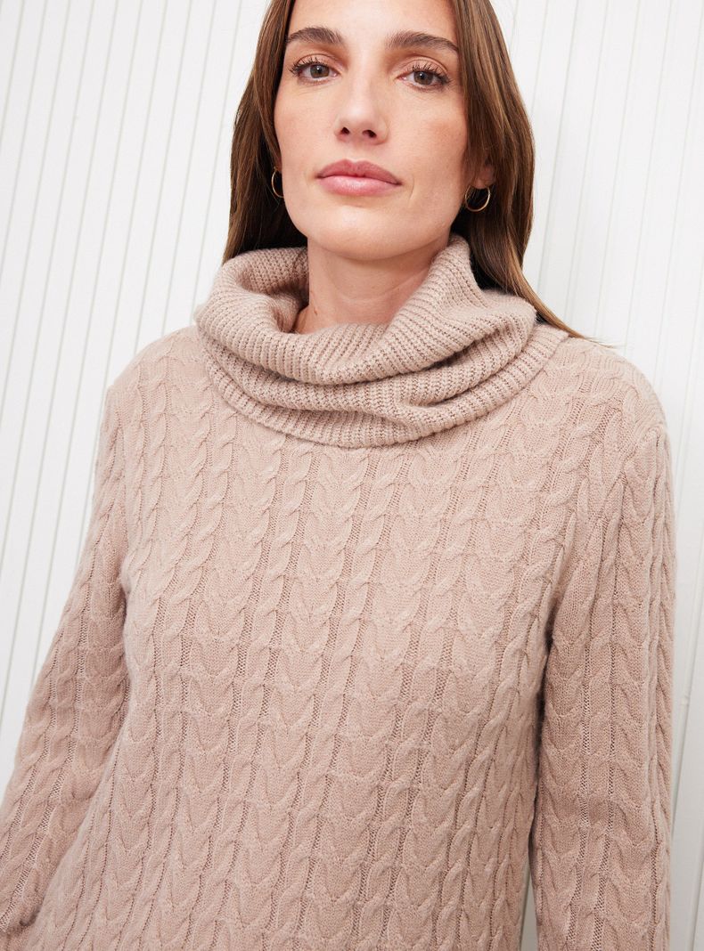 Sweater con Trenzas en Delantero Cuello Tortuga-2