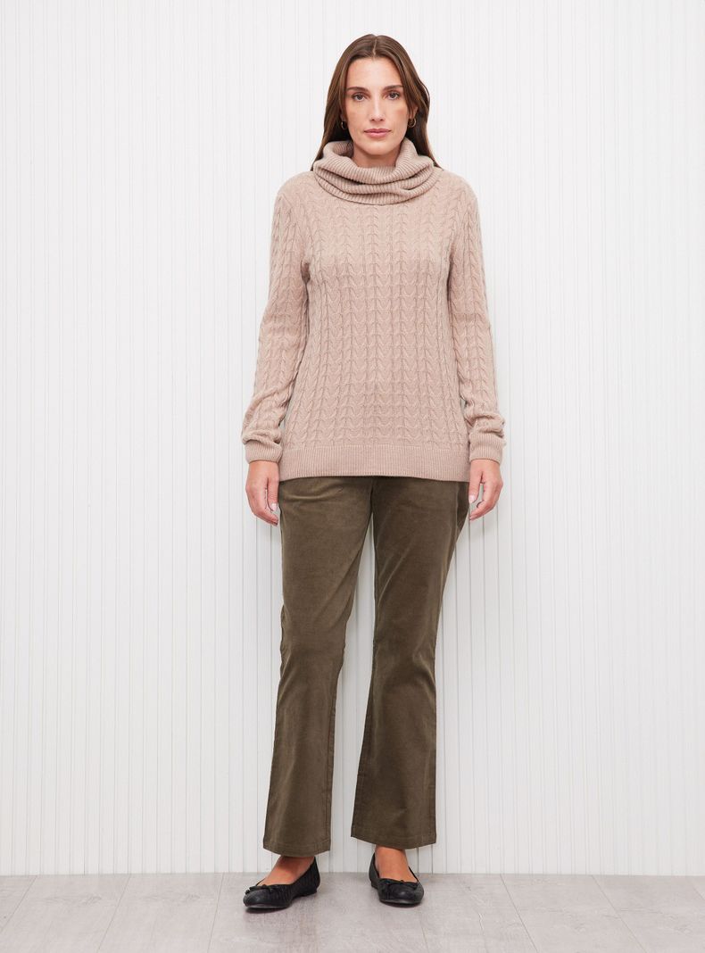 Sweater con Trenzas en Delantero Cuello Tortuga-5
