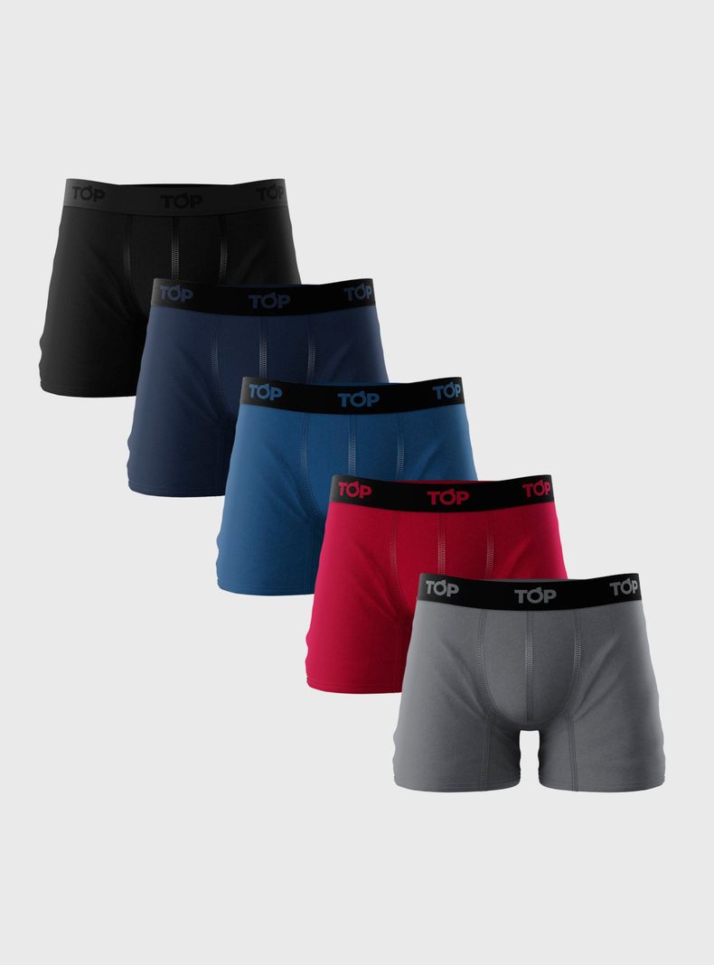 Pack 5 Boxer Medio Liso-0