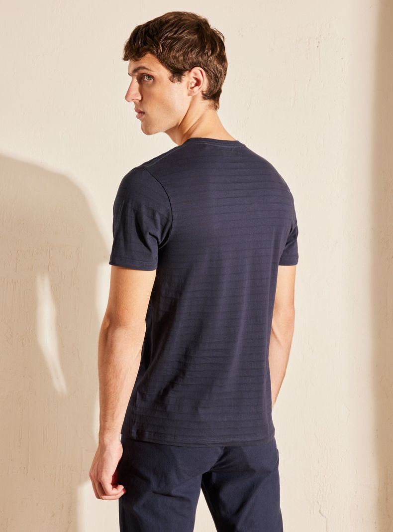 Polera Cuello Redondo Print Rayada Slim-1