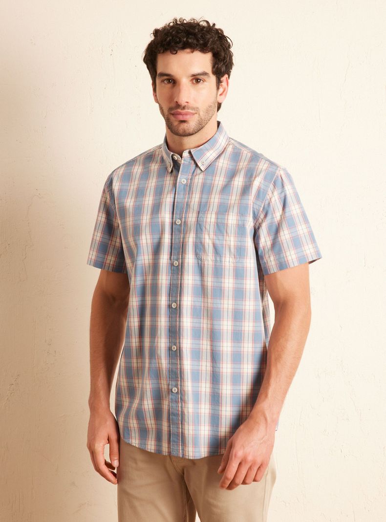 Camisa Manga Corta Cuadros-0