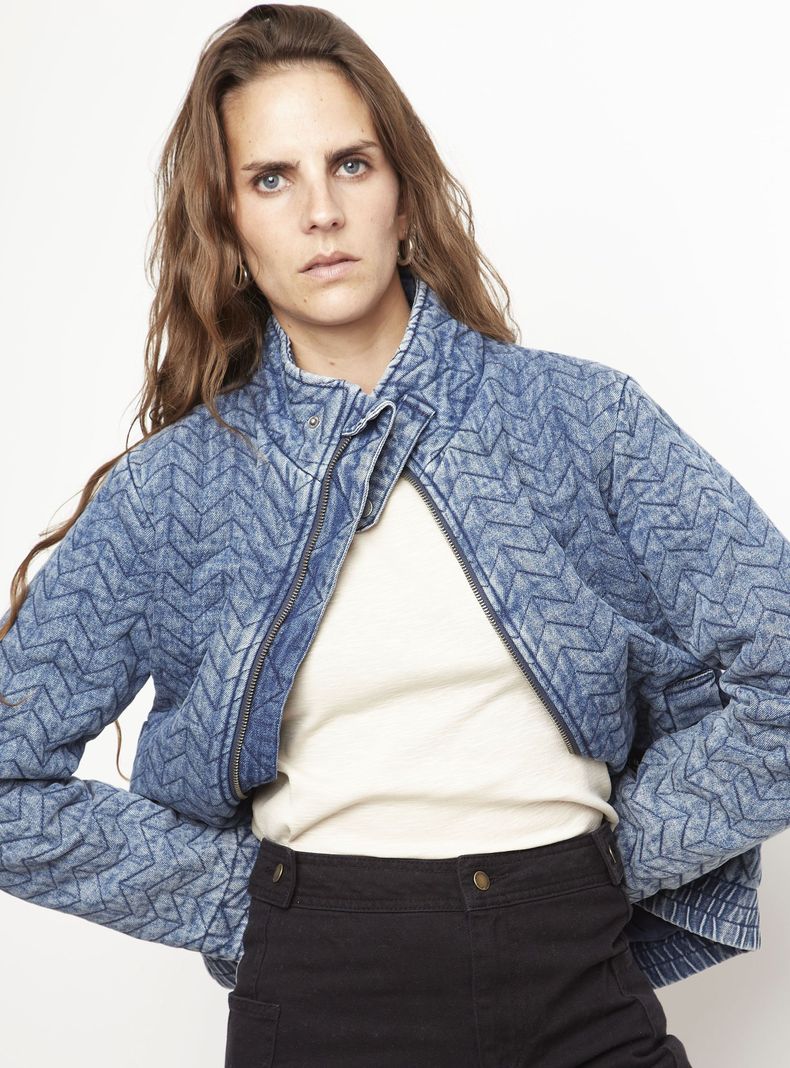 Parka Nesta Orgánica Demin Wild Lama | Paris.cl