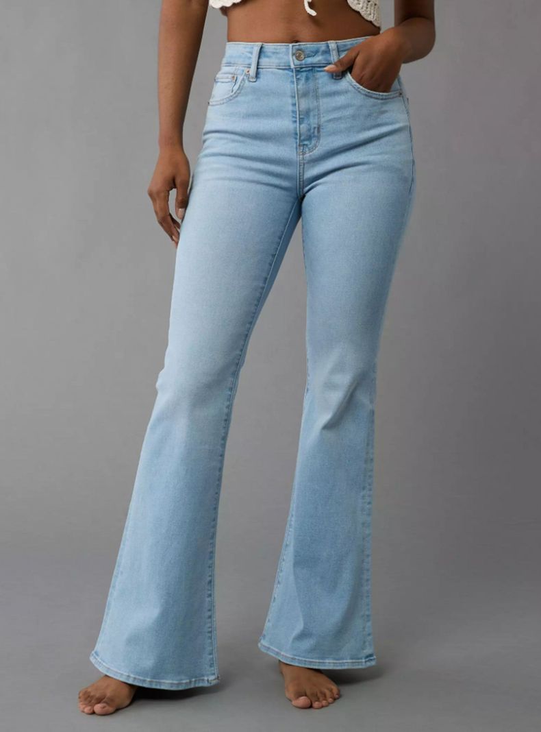 Jeans Ae NeT Level Flare Tiro Alto-0