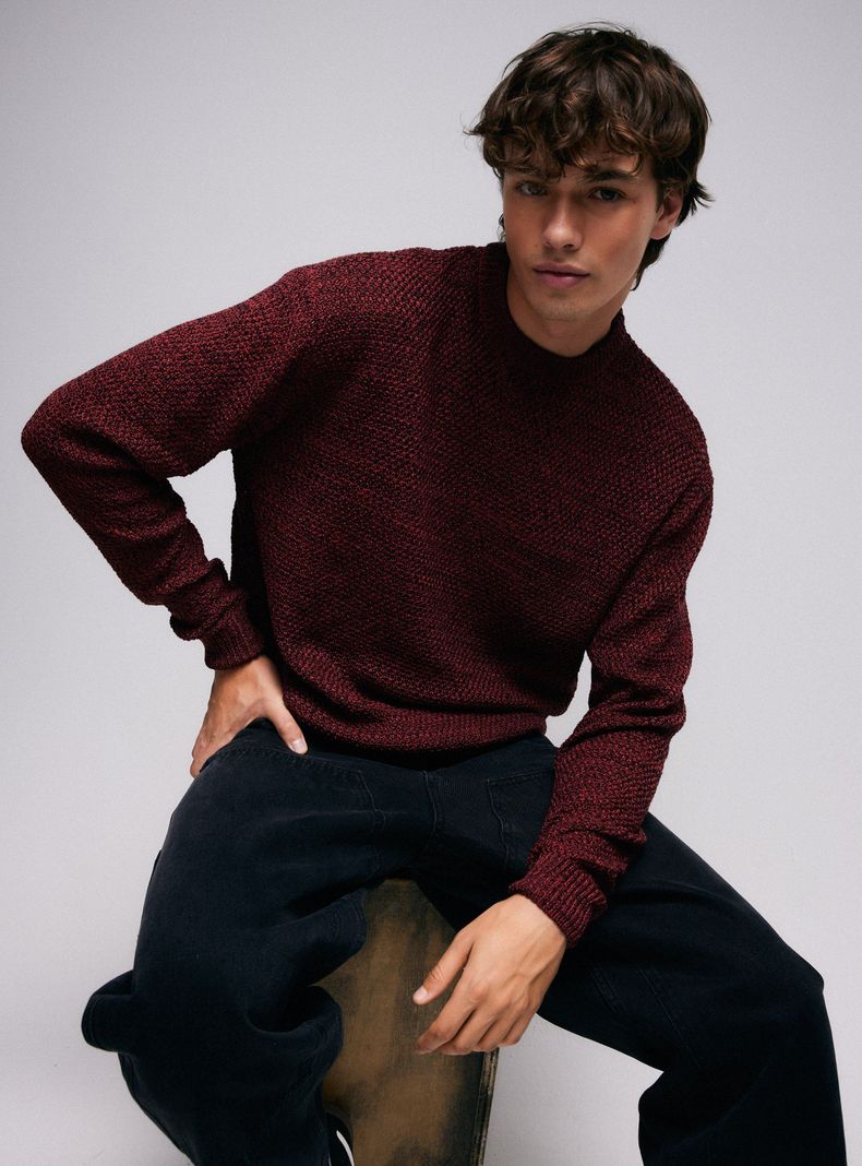 Sweater Rayas Cuello Redondo-0