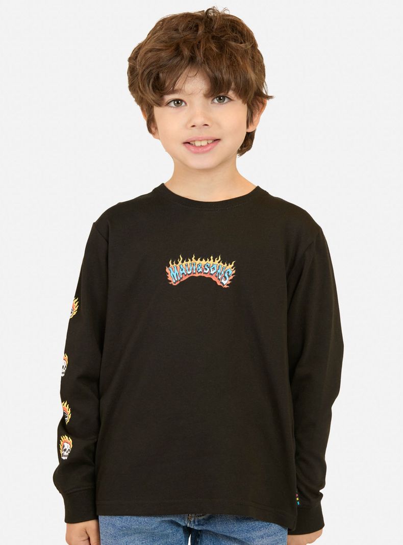 Polera Gráfica con Manga Larga-0