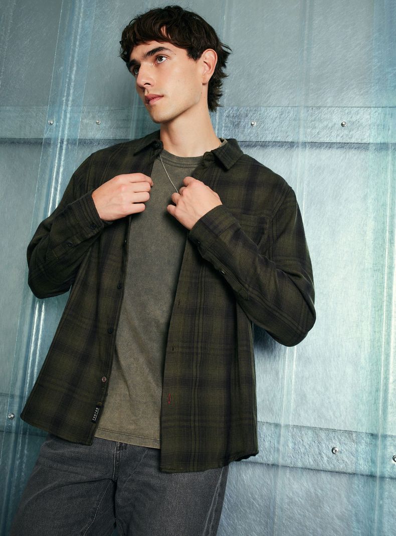Camisa Escocesa Doble Tela-0