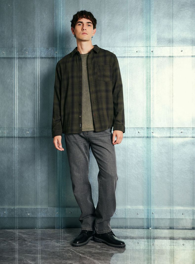 Camisa Escocesa Doble Tela-4