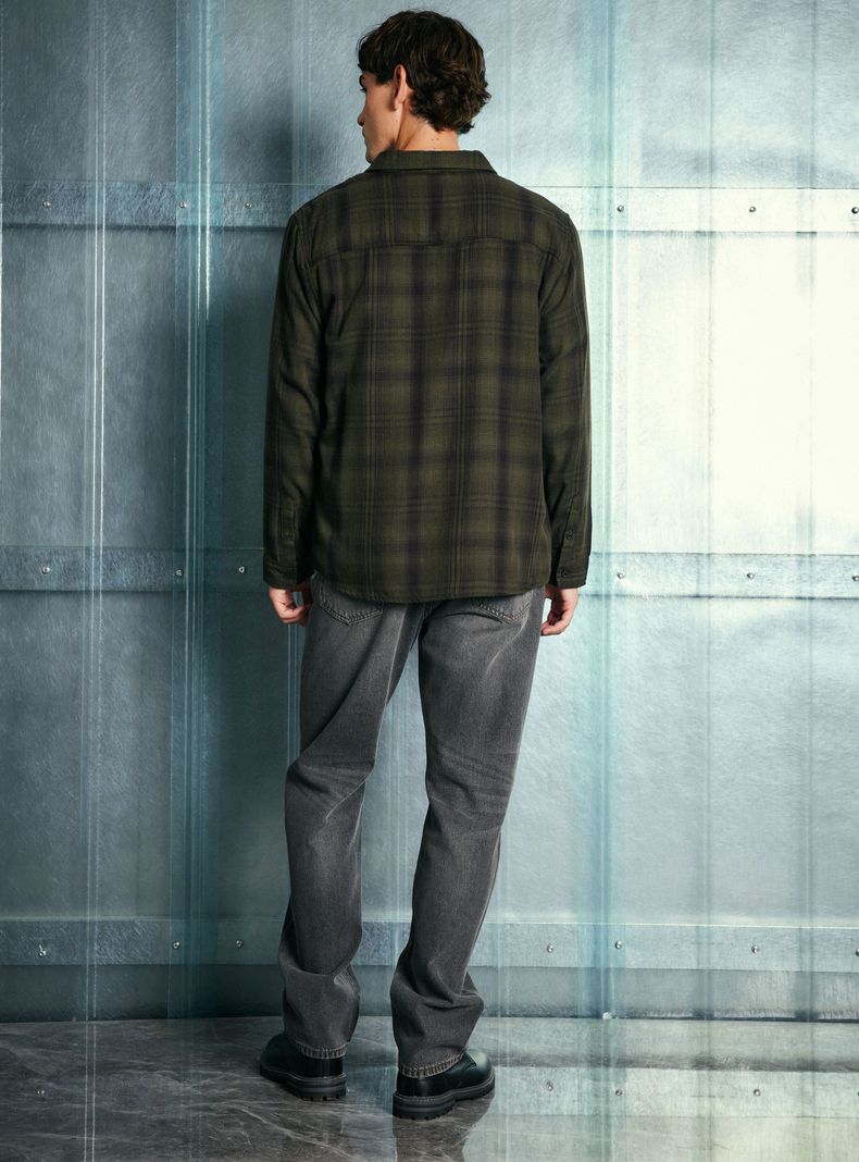 Camisa Escocesa Doble Tela-5