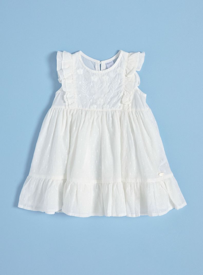 Vestido con Bordados y Vuelos-0