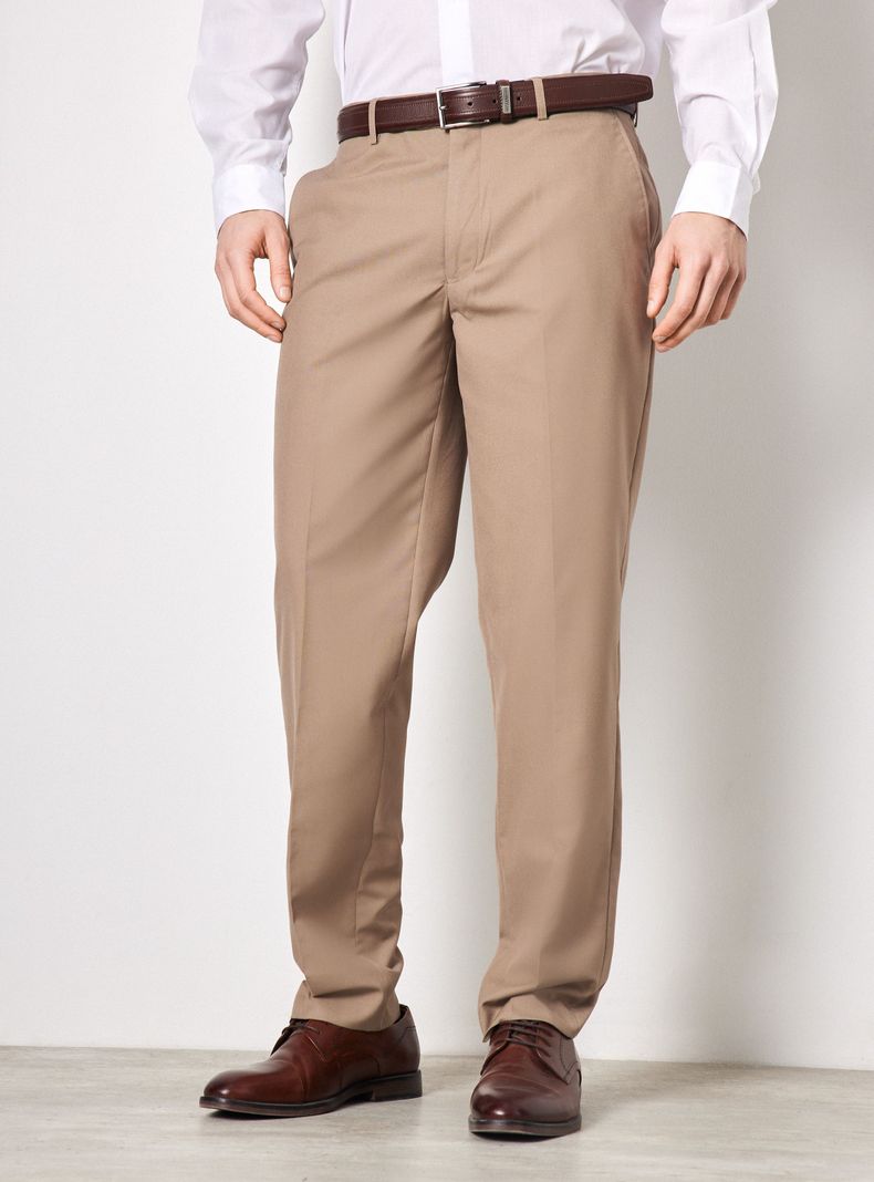 Pantalón Vestir Regular Fit Colores Lisos-0