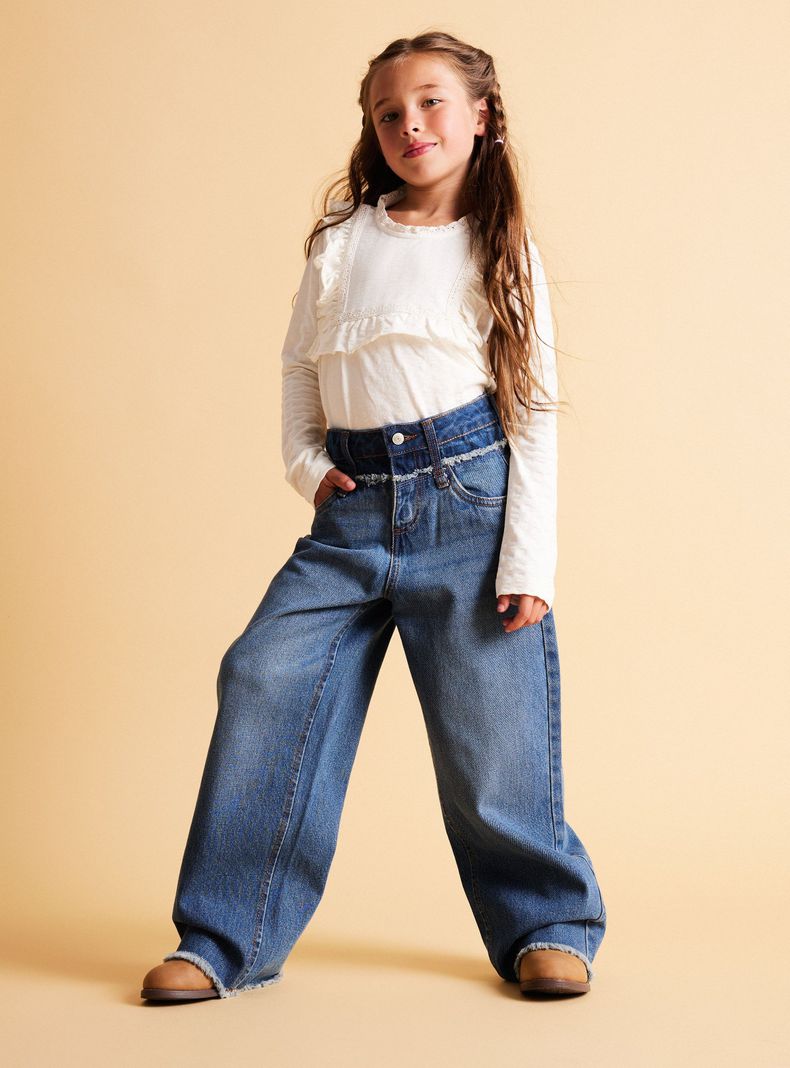 Jeans Wide Leg Desflecado-0