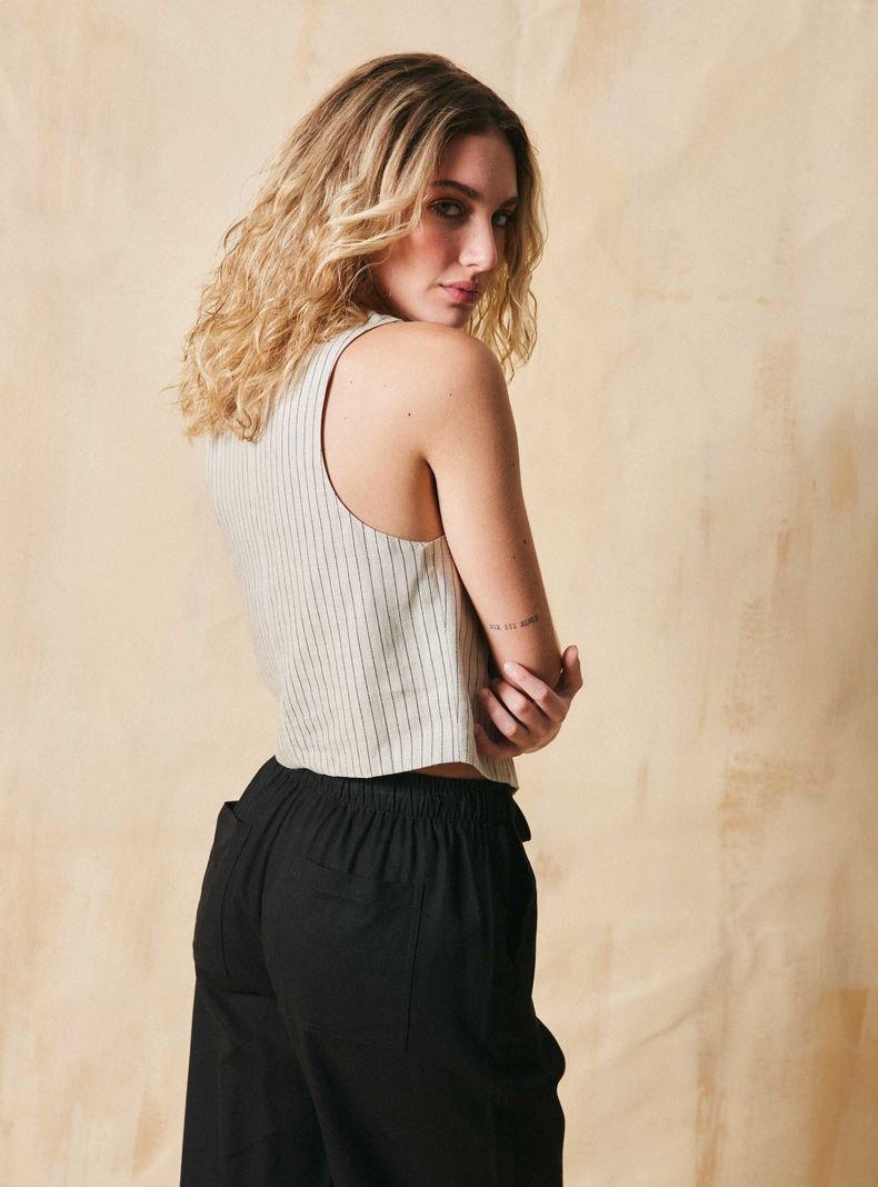 Blusa con Doble Amarra Frontal-1