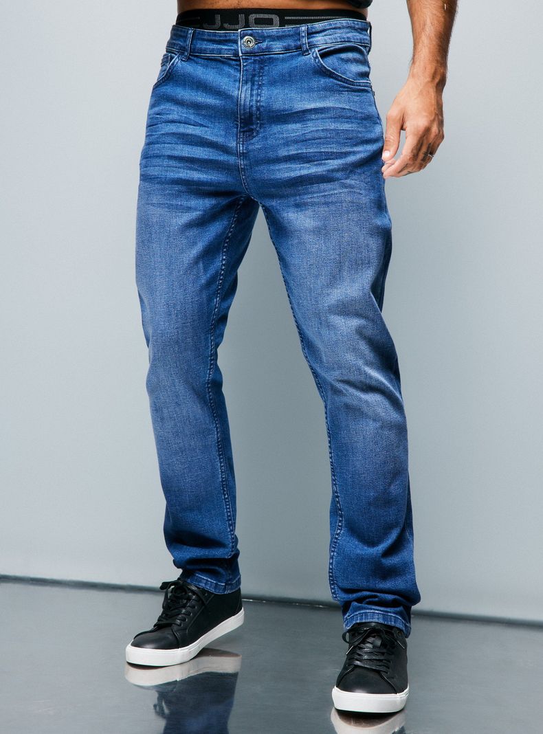 Jeans Slim Fit Medio 3 Básico-0