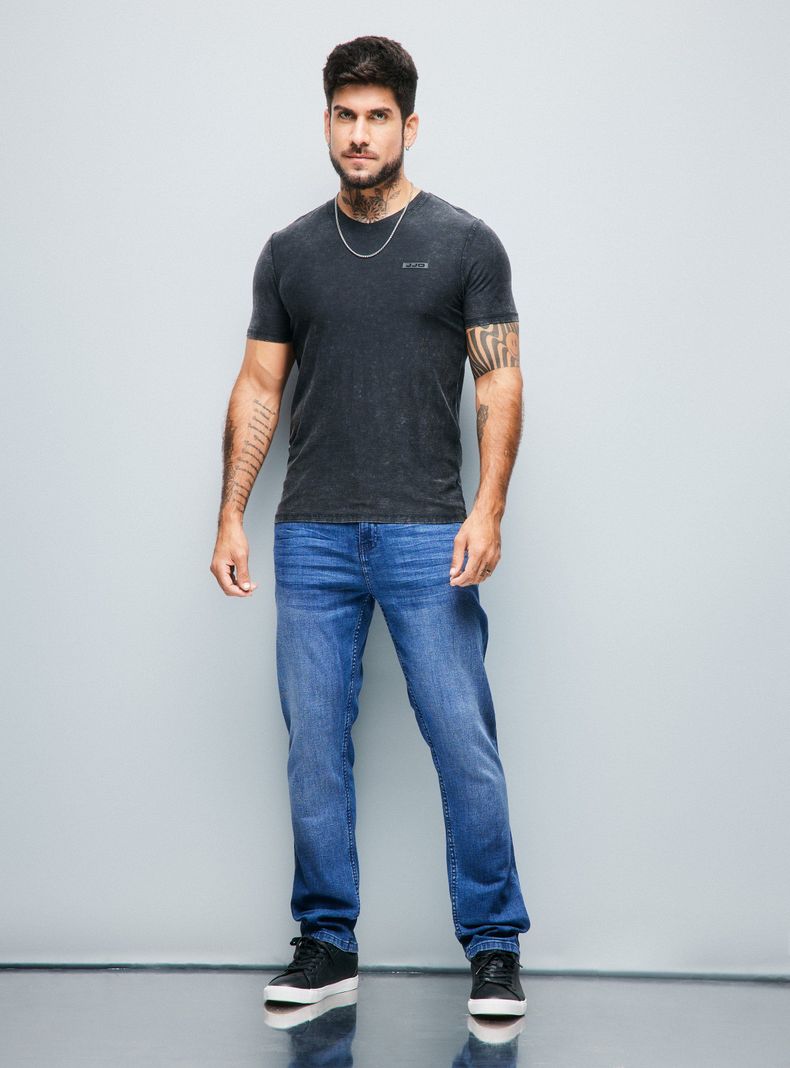 Jeans Slim Fit Medio 3 Básico-4