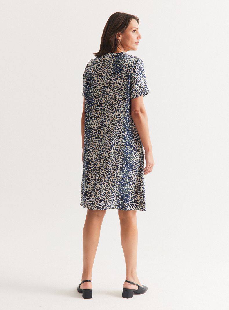 Vestido Camisero Estampado Escote V-5