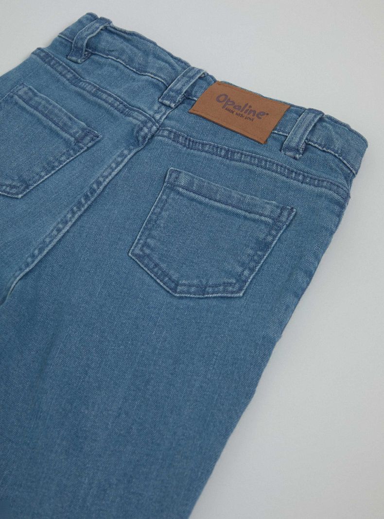 Jeans Flare con Bordados Delanteros-1
