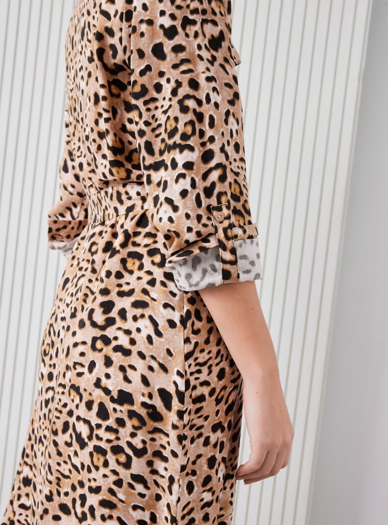 Vestido Camisero con Lazo-3