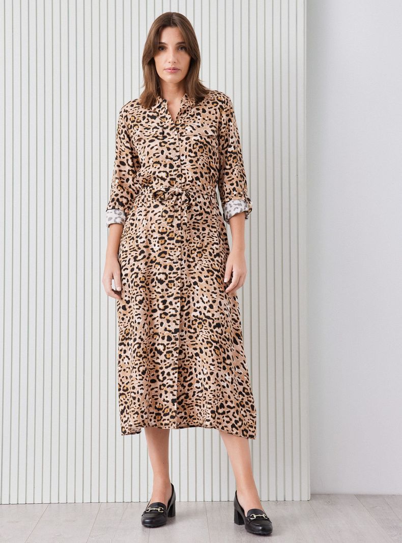 Vestido Camisero con Lazo-4