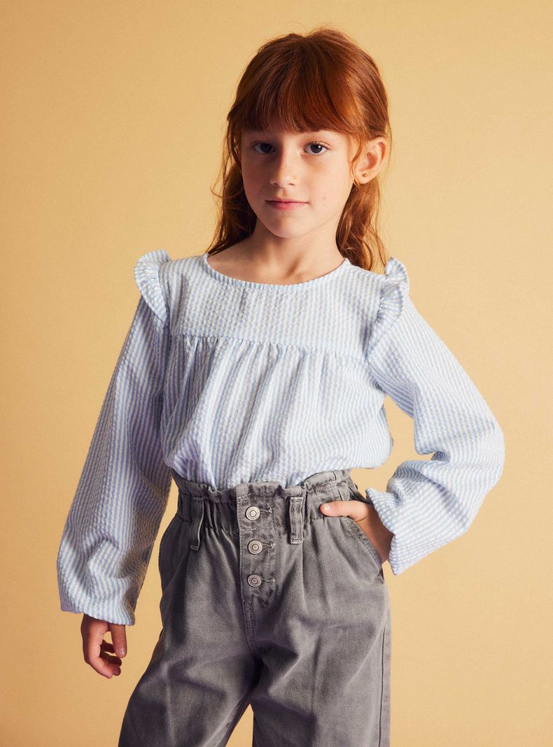 Blusa Rayas Seersucker-0