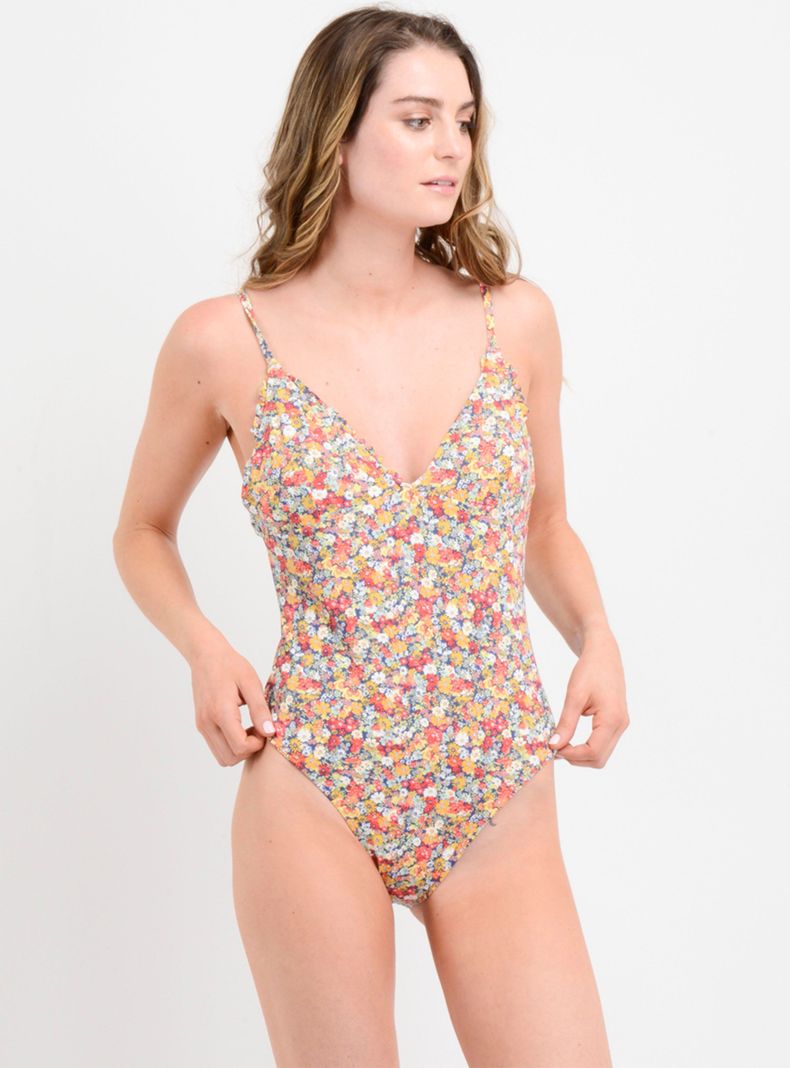 Traje de Baño Estampado con Tirantes Ajustable-2