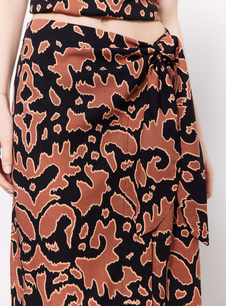 Falda Estampada con Amarra-2