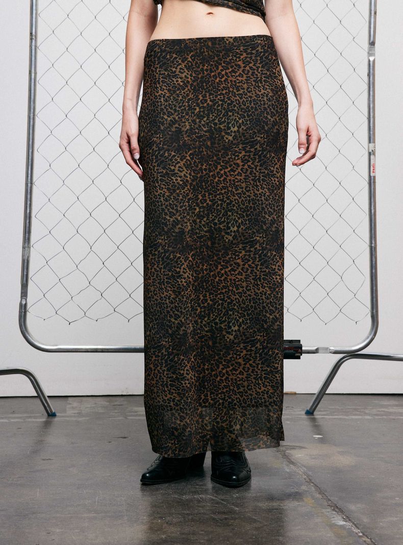 Falda Maxi Animal Print-0