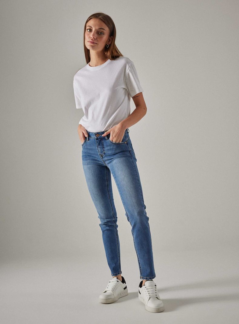 Jeans Skinny  Push UP Tiro Medio-4