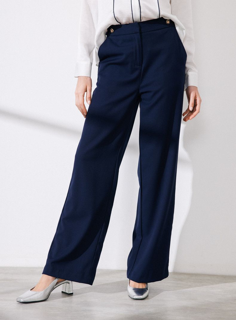 Pantalón Casual con Botones en Pretina-0
