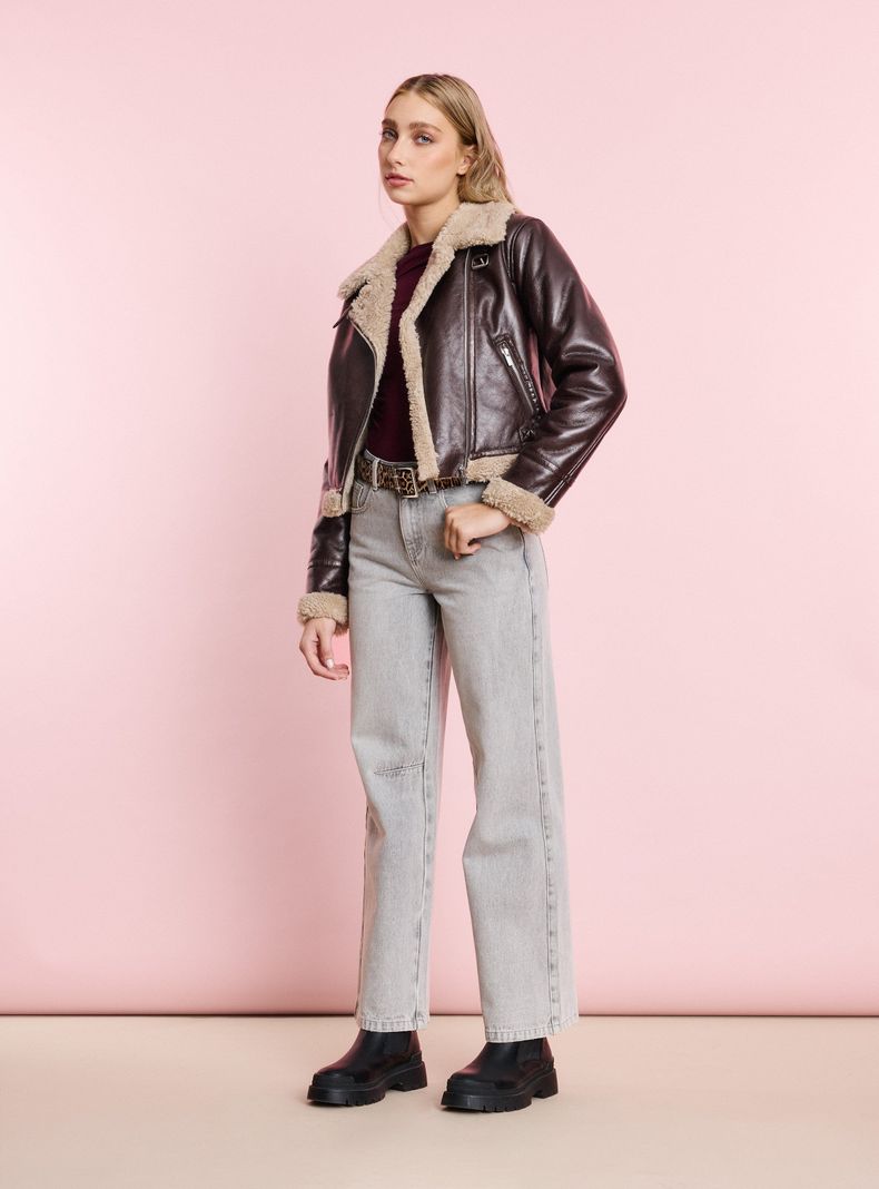 Jeans Straight con Pieza de Ajuste Cintura Trasera-4
