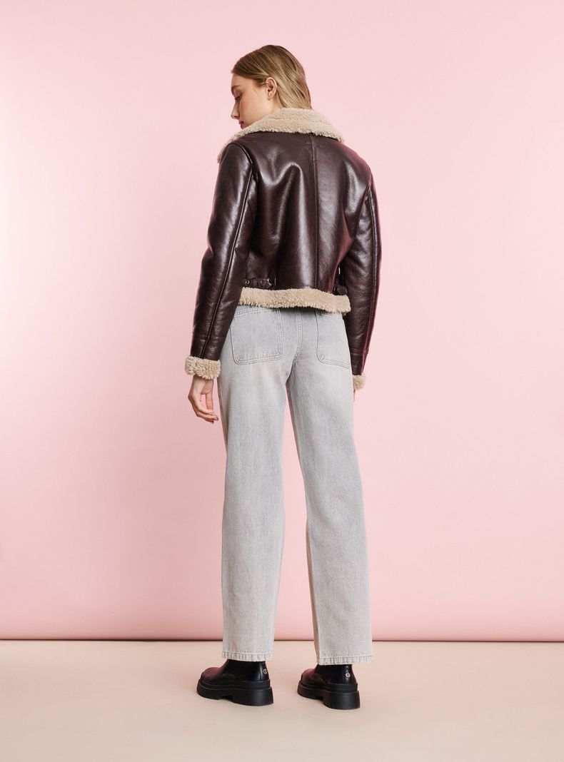 Jeans Straight con Pieza de Ajuste Cintura Trasera-5