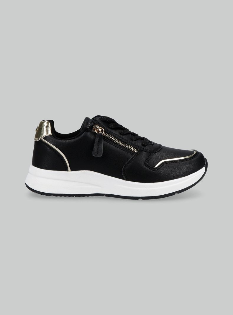 Zapatilla Urbana Acordonada con Cierre Metálico Mujer-1