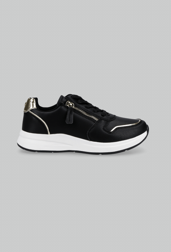 Zapatilla Urbana Acordonada con Cierre Metálico Mujer-4