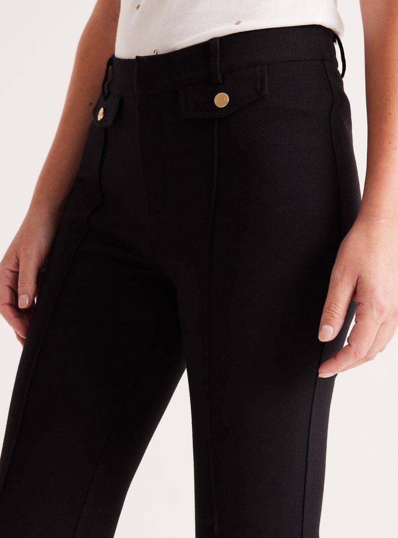 Pantalón de Vestir Bolsillos Decorativos-2