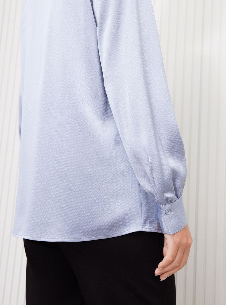Blusa Abotonada con Manga Larga y Puños-2
