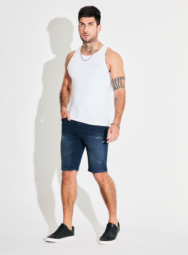 Bermuda Knit Denim Oscuro-4