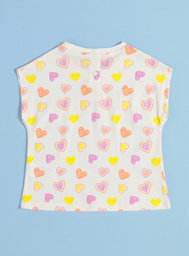Polera Estampada con Manga Corta-1