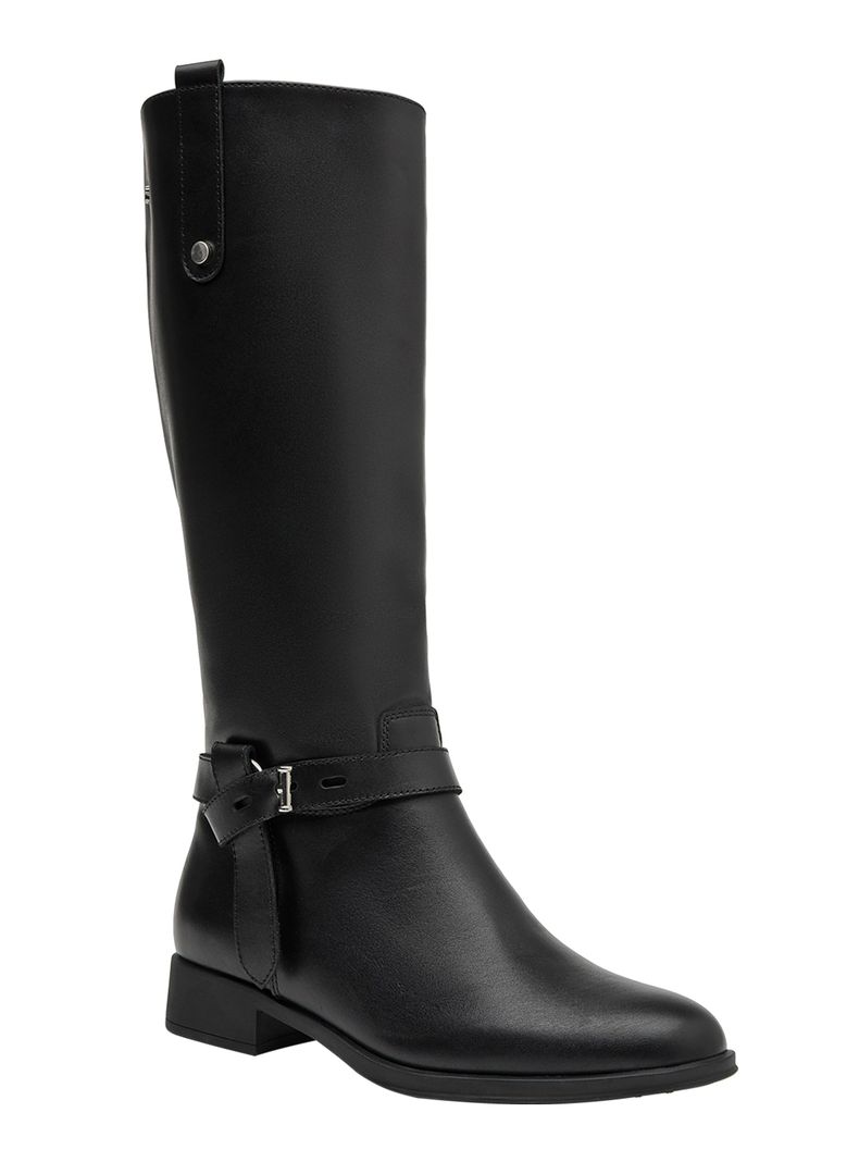 Bota Lisa Correa Cruzada L071 Cuero Mujer-1