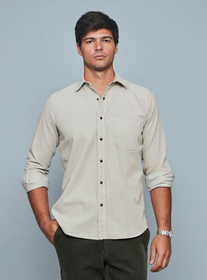 Camisa Casual Lisa Bolsillo-0
