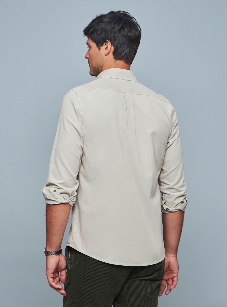 Camisa Casual Lisa Bolsillo-1