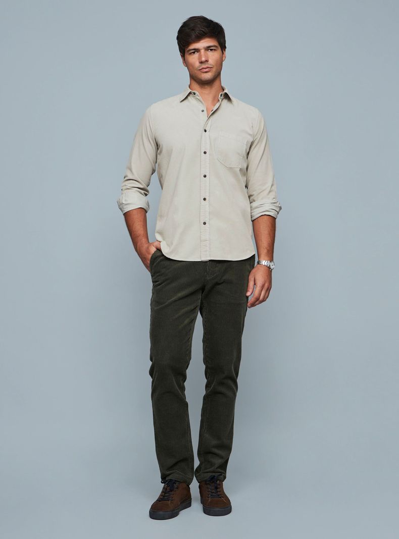 Camisa Casual Lisa Bolsillo-3