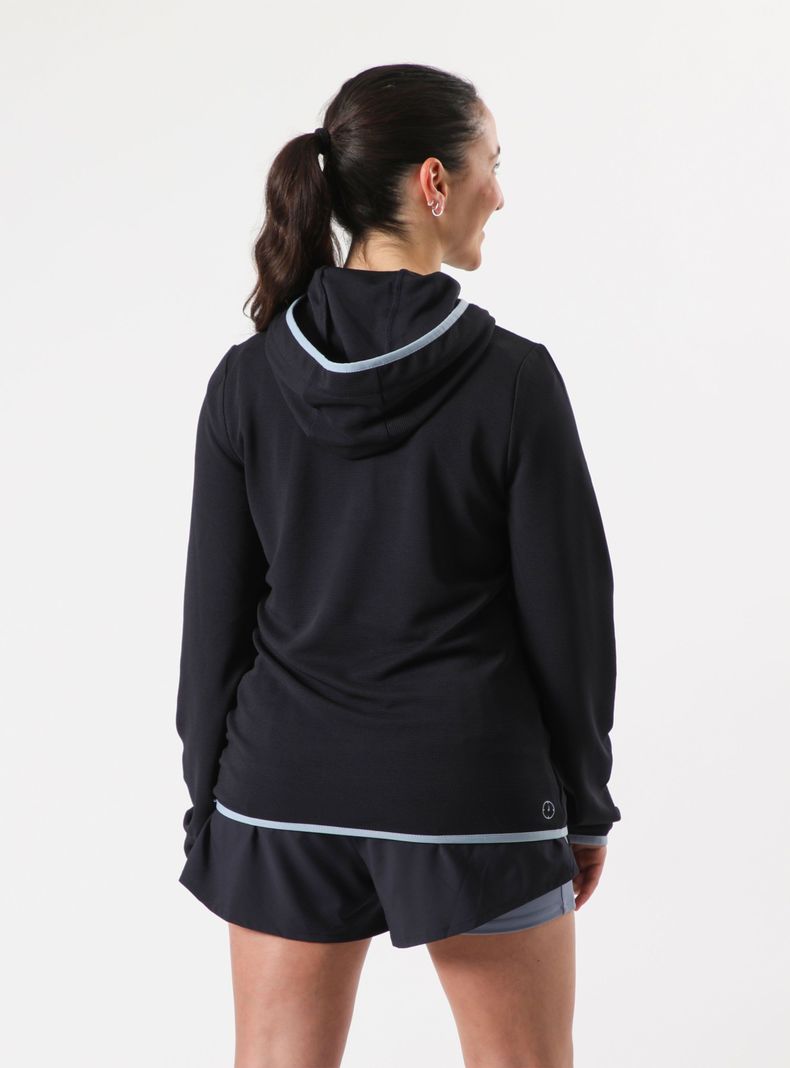 Polerón Liviano 1/4 Zip Tira Ajustable-1