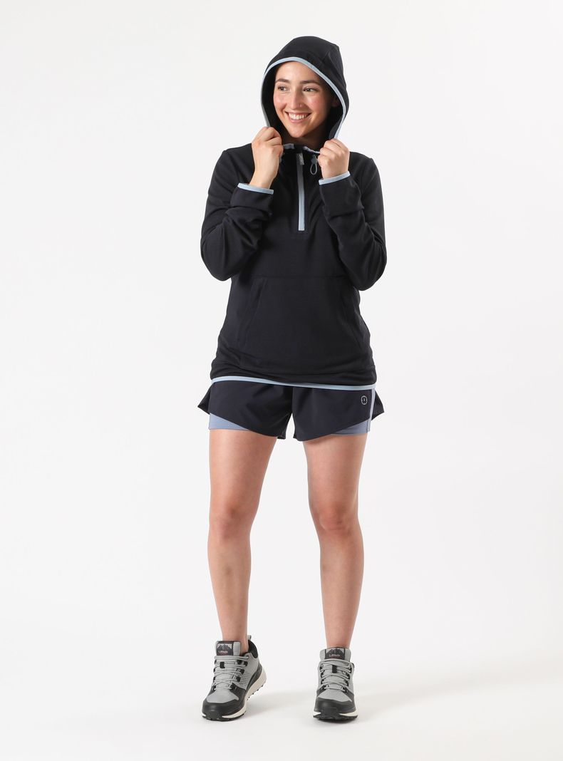 Polerón Liviano 1/4 Zip Tira Ajustable-3