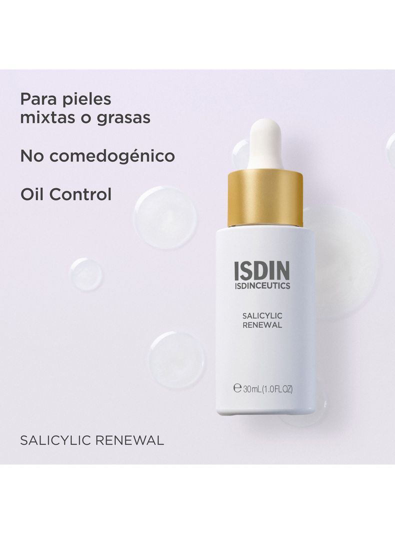 Isdinceutics Salicylic Renewal 30 ml - Sérum antiimperfecciones y antiedad con Ácido Salicílico y Glicólico-3